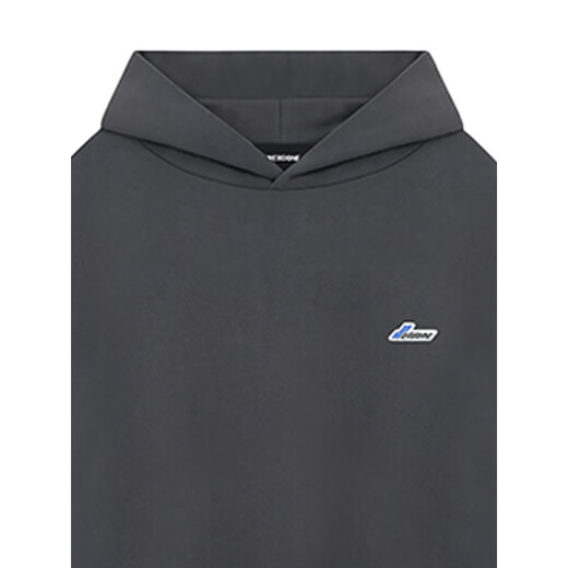 WE11DONE男女同款刺绣LOGO徽章连帽卫衣 粉色 L