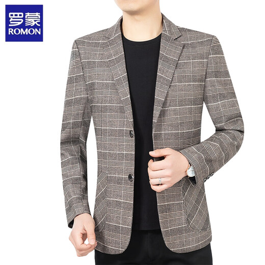 Costume masculin Romon Spring Nouveau style papa costume décontracté, single-morceau top printemps and automne d'âge moyen et jeune homme à un seul morceau de la veste des hommes XZ1750 Blue Grey 180 [recommandé 135-150jin [Jin est égal à 0,5 kg]]]