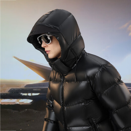 Govan Black Gold Goose Down Jacket Pioneer 4.0 Five-Grid 2024 New Men's Short Winter Fashion Down Jacket Black M
