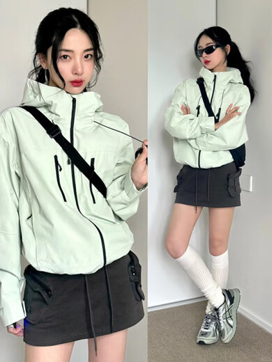 Yingtang Jacket Women's Three-in-One Spring and Autumn Jacket Outdoor Mountain Climbing 2025 New Small Cycling Jacket Thick Mint Green M