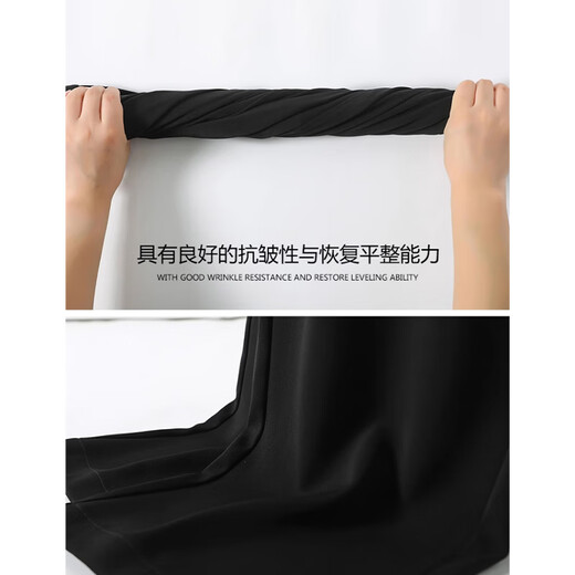 Yi Shangmei black suit pants women's spring, autumn and winter new commuter professional straight-leg small loose casual wide-leg pants L