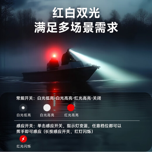 Lem Night Fishing Scheinwerferfischerei Fischerei spezielles Ladeinduktion zum Angeln, ultra lang