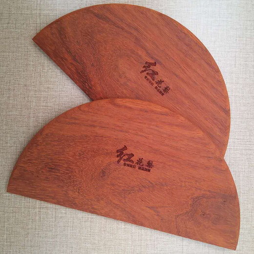 Bei Jingjie large red rosewood wood scraper for commercial stalls, kitchen and home use for making grains and fruits, scraper for pancakes, 21cm high-quality red rosewood scraper, suitable for 40-43cm spatulas