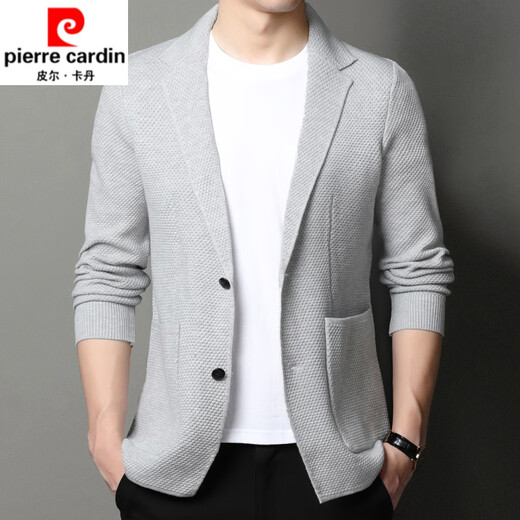 Pierre Cardin Strick-Strickwehrmann-Feder- und Herbst-neuer Pullover koreanischer Stil Trendy hübsches lässiger Wollanzug Jacke gestrickt schwarz 190/3xl [geeignet für 180-200 Jin [Jin ist 0,5 kg]]