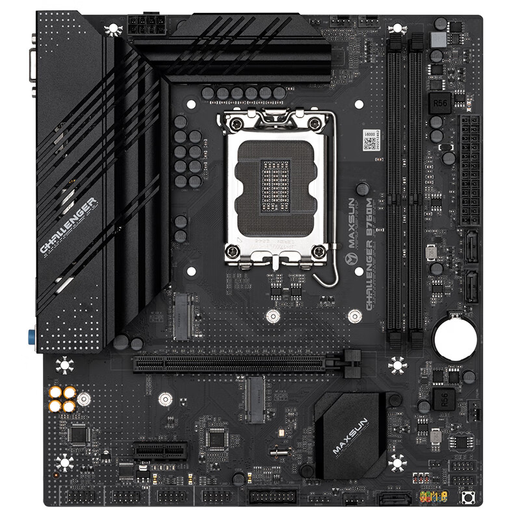
Mingxuan (MAXSUN) 12/13/14th generation Board u i3 12100f 13100f 14100f scattered tablets Motherboard CPU set Challenger B760M DDR4 12th generation i3-12100F scattered tablets [three years of store insurance]