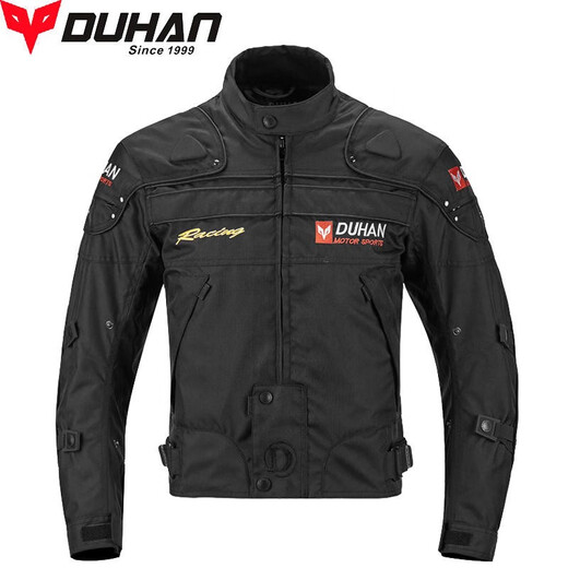
DuHAN (DUHAN) motorcycle riding suit men's four-season anti-fall motorcycle suit off-road racing suit knight's pants black suit (top + pants) 2XL
