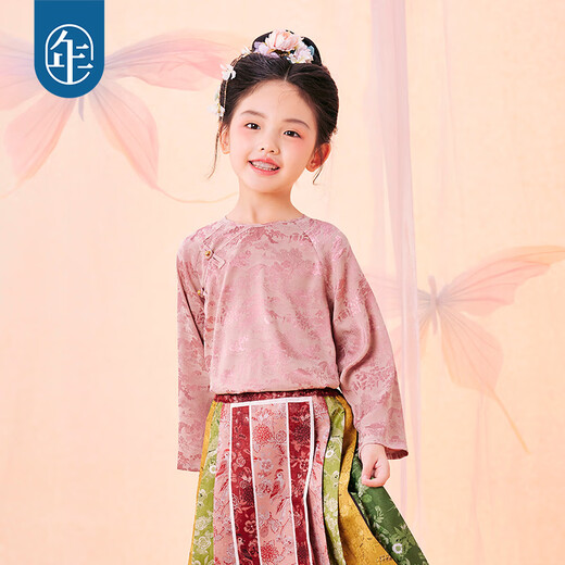 New year's clothing girls' shirts 2026 spring and autumn new bottoming shirts retro new Chinese style ancient style tops Tuanhuafen 130