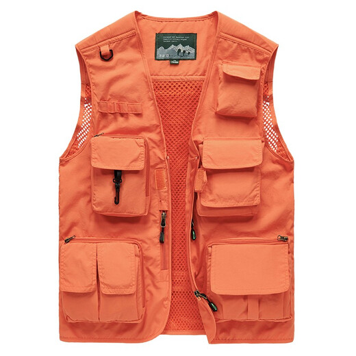 
JP Spring, summer and autumn thin men's vest multi-pocket quick-drying mountaineering photography jacket 9898 9898 khaki L (suitable for 125 Jin [Jin equals 0.5 kg]-140 Jin [Jin equals 0.5 kg])