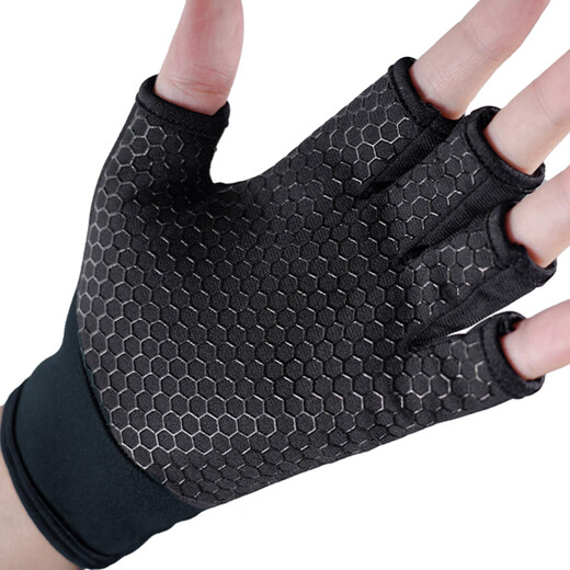 DAIWA Autumn and Winter DG-8023CS Winter Anti-Slip Fishing Gloves Cold-proof and Warm Fingerless Gloves Exposed 3 Fingers Black One Size