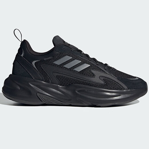 Adidas running shoes men's shoes women's shoes 2025 summer new retro thick-soled height-enhancing dad's shoes casual shoes cushioning sports shoes JI1585 black 44