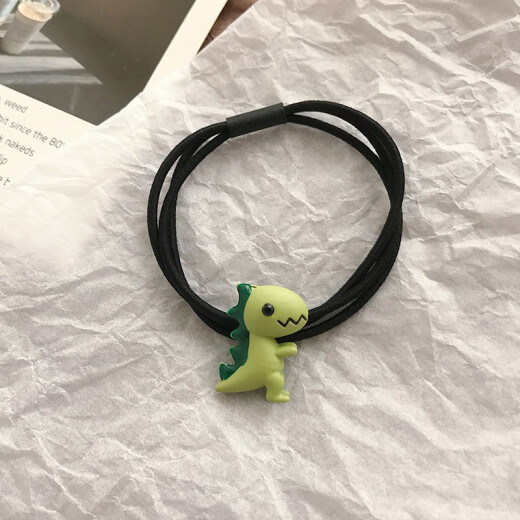 Morning Star Internet celebrity little dinosaur headband frosted cute cartoon girl Korean style hair rope rubber band hair band leather cover headdress hair accessories green little dinosaur