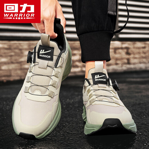 
Warrior running shoes men's rotating button men's shoes wear-resistant sports shoes men's 3899 sand color/military green 44