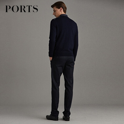 
PORTS men's early autumn shirt pullover knitted sweater plaid sweater men MN9K077JZW006 NAVY COMBO L