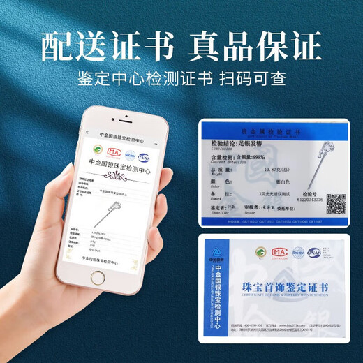 Dingjing 999 pure silver hairpin, elegant high-end hairpin, ancient style Hanfu horse-faced skirt, birthday gift for girlfriend, butterfly flower 999 pure silver hairpin