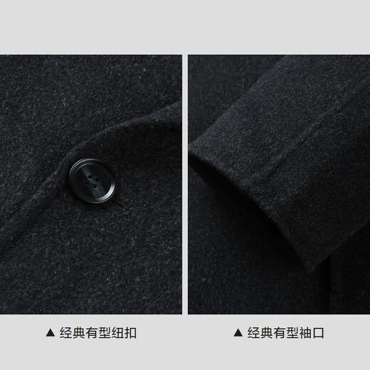 HLA Hailan Home Coat Men's Light Business Classic Flat Collar Pure Wool Jacket Men's Winter