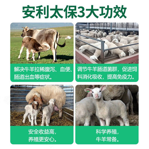 Animal husbandry Amway Taibao preventive and treatment cattle and sheep diarrhea diarrhea enteritis anti-dysentery conditioning intestinal feed additive 500g/bag