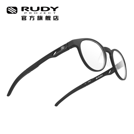 Rudy Project [699 Shopping] Cadre de lunettes de myopie pour hommes et femmes Fashion Retro Business Full Full Student Lunes Optical TRA STAP SEPT 02 FLAT Light Black / Black