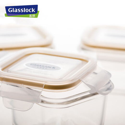 Glasslock进口婴儿辅食盒密封保鲜分装盒冷冻储存微波炉宝宝辅食碗210ml*3