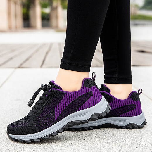 Foot Lijian Master ältere Schuhe Damen Frühling und Herbst rutschfeste weiche Sohle Mamas Schuhe leichte lässige mittlere und ältere Schuhe Herren Wanderschuhe 2901 Hellgrau (weiblich) 38