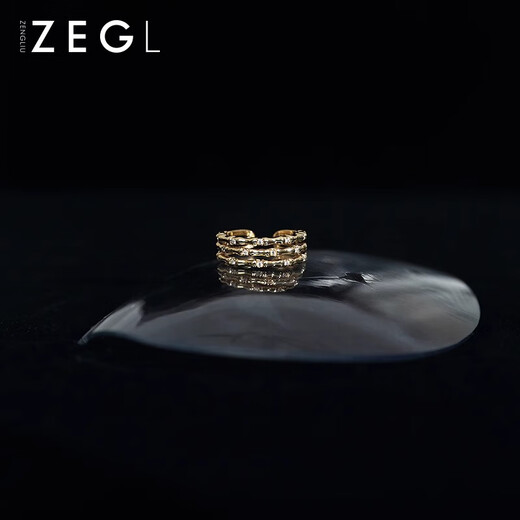 ZEGL real willow gold unicorn ring, high-end anniversary gift, model A, US size 6, inner circumference about 52mm, size 6