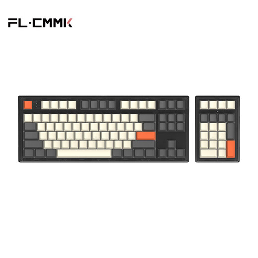 腹灵MK870Pro&MK-Pad 108键黑莓侧刻机械键盘三模黑曜石蓝牙有线无线蓝牙客制化电脑游戏办公 三模黑曜石（含MK-Pad）-大碳侧刻 Box白轴V2