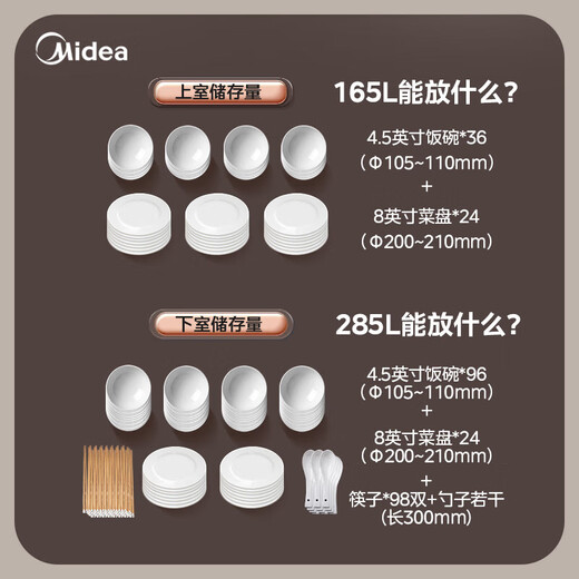 Midea vertical disinfection cabinet 450L large capacity household and commercial disinfection cupboard restaurant canteen kitchen tableware tea cup cupboard national subsidy 450R04