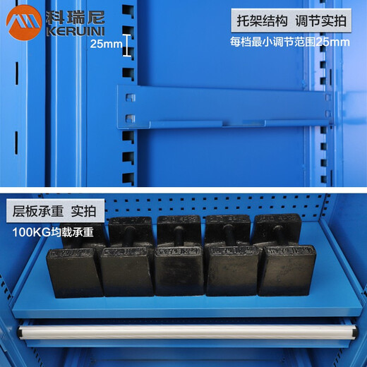 科瑞尼重型工具柜铁皮储物柜车间五金工具柜抽屉式置物柜多功能工具柜 JF4082灰白2百6方含686配置