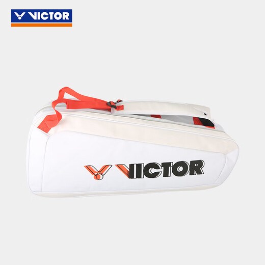 VICTOR Victory Badminton Bag Back-carry Large Capacity Rectangular Bag 6-Pack Racquet Bag Sports Backpack BR6219 BR5223-AH Bright White/Light Gray