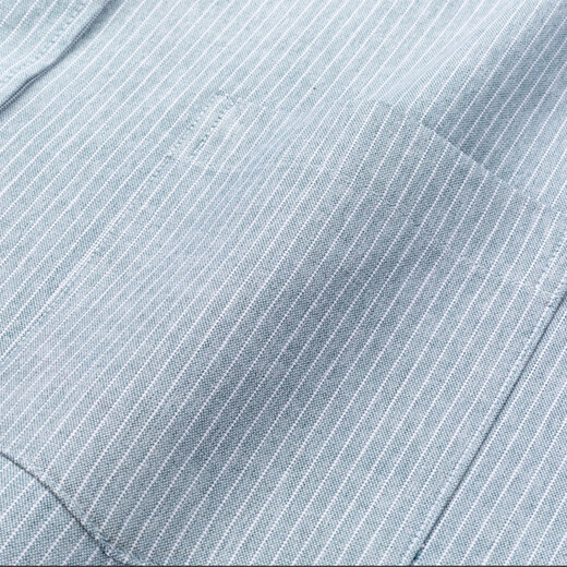 Shanshan warm shirt men's velvet business casual thickened long-sleeved striped shirt CVCT4218 velvet style 43