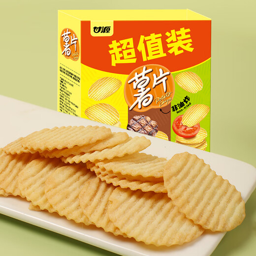 Ganyuan brand baked potato chips non-fried 186g original steak flavor tomato original cut mixed snack snack puffed food