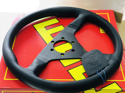 
Zaiwau 14-inch MOMO car modified sports racing super fiber leather steering wheel JDM flat steering 13077_Black frame