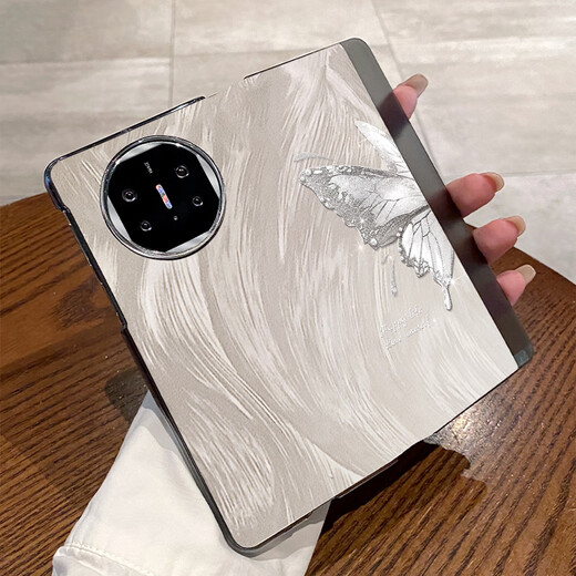 
Ruisong is suitable for Huawei matex5 mobile phone case new full-inclusive flip double-sided leather case x3 folding screen protective cover anti-fall creative paper pattern butterfly high-end women's ins style small fresh [Gilded butterfly silver] folding screen full-inclusive flip leather case Huawei mateX5 collector version