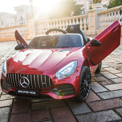 
FUERBAO (FUERBAO) Mercedes-Benz authorized children's electric car four-wheeled car with remote control toy car to sit and give gifts to children's car. Painted four-wheel drive red + hydraulic door + leather seat + soft tire