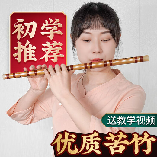 PTNOKA竹笛子初学儿童学生入门横笛EFGD调长笛演奏民族乐器专业演奏推荐 初学可拆【G调双管】少儿推荐