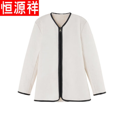 
Hengyuanxiang [Light Luxury High-end] Brand Men's Clothing Real Sheepskin Jacket Men's Fur One-piece Jacket Sheepskin Cotton Clothing Inner Top Winter Winter Winter Casual Loose Leather Jacket White Sheepskin Cut XL 130-145Jin [Jin equals 0.5 kg]