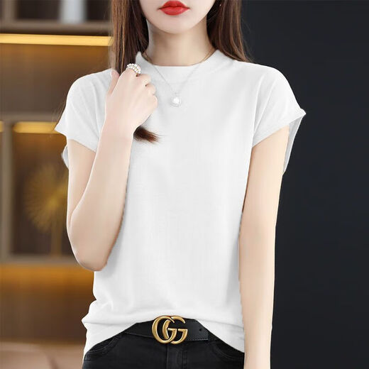 Fangluyu 200 Jin [Jin equals 0.5 kg] can wear ice silk sweater for women T-shirt short-sleeved Korean style bat sleeve summer thin ins fashion top white 9922 ice silk one size S suggestion 75-95 Jin [Jin equals 0.5 kg]