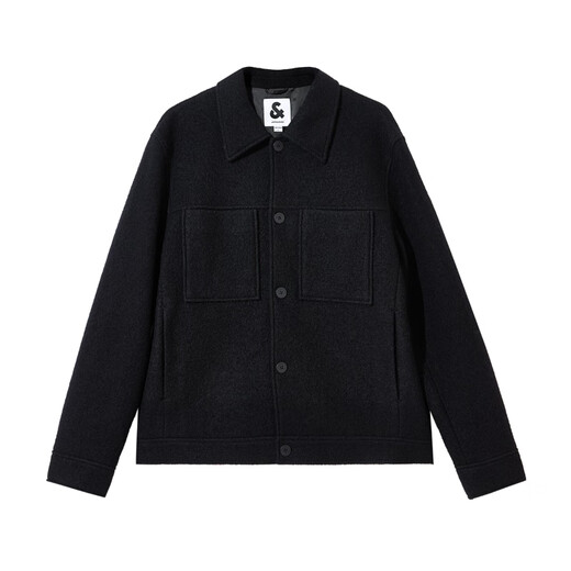 Jack Jones (Jack / Jones) Vêtements masculins printemps et automne Dust Dust Fashion Street Short Wainen Jacket 100% laine décontractée en laine E40 Black 3xl 195