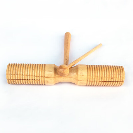
Orf Tiandi Oak Grooved Double Roller Children's Percussion Instruments Orf Teaching Toys Kindergarten Musical Instruments Large Oak 25*4.5cm