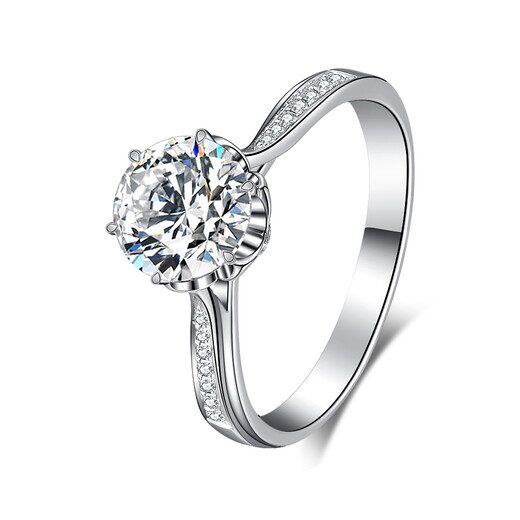 AVHE platinum double certificate cultivated diamond twisted arm snowflake diamond ring. Looking for a wedding gift for Chinese Valentine’s Day platinum for my wife. Platinum diamond ring-1 carat cultivated diamond D color/VVS.