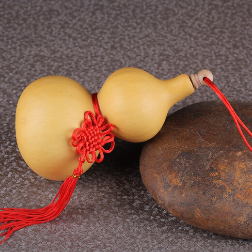 Open gourd pendant wine gourd natural wine bottle fine gourd wood gourd ornament Feng shui cork 14-16 cm