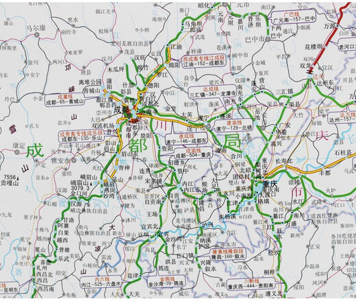 中国铁路地图 全国铁路货运地图 营业站交通线路图 1.66*1.22米