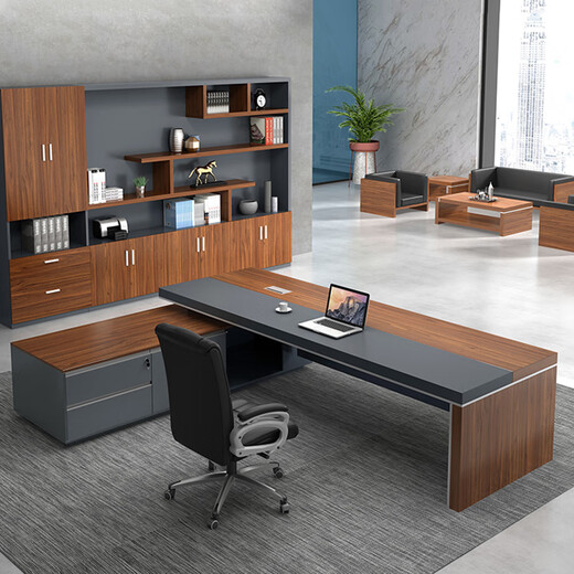 Yusong Office Boss President Desk Simple Modern Manager Supervisor Desk and Chair Combination Executive Desk Office Furniture 1.6 Meter Boss Desk