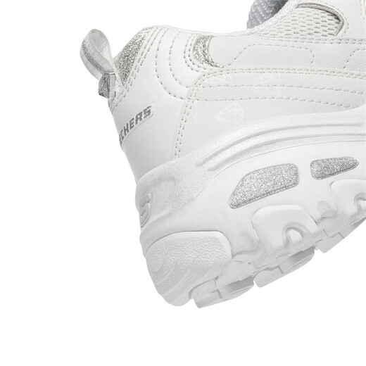 SKECHERS斯凯奇十周年钻石纪念版熊猫鞋缓震运动休闲鞋 增高透气老爹鞋女 12241/WSL 钻石款-白色/银色 39