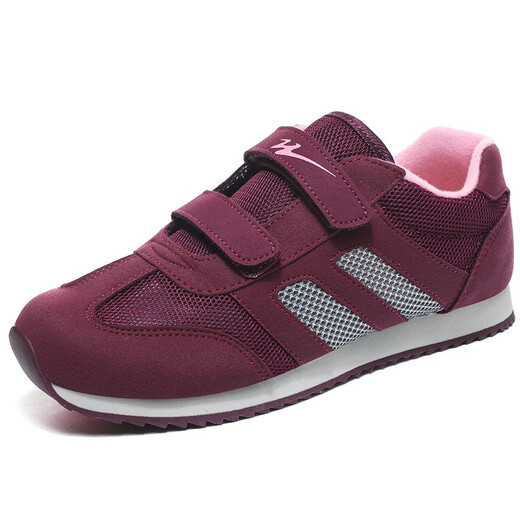 Double Star Eight Special Eight Super Elderly Shoes Men and Women Summer Flying Mesh Breathable Sports Shoes Middle-aged and Elderly Travel Leisure Walking Shoes Purple Women 37
