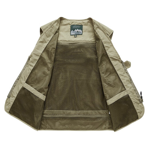 
JP Spring, summer and autumn thin men's vest multi-pocket quick-drying mountaineering photography jacket 9898 9898 khaki L (suitable for 125 Jin [Jin equals 0.5 kg]-140 Jin [Jin equals 0.5 kg])