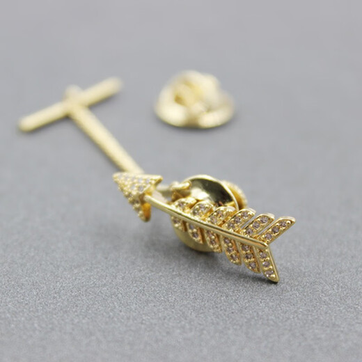 XIFEI, Herrenbroschen Krawattenkette, Mehrzwecklegierung Love Cupid, Hemdkrawattennadelanzug kleiner Abzeichenkrawatten-Fixierende Schnalle, Geschäft und Freizeitgold