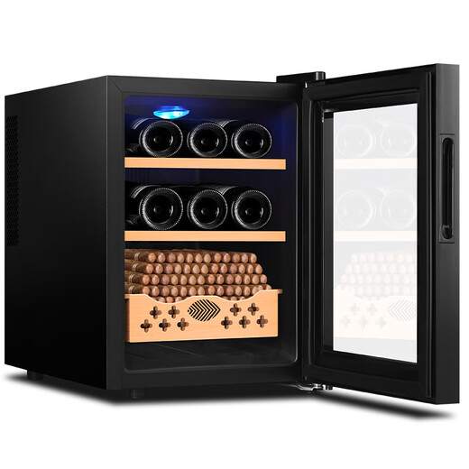 Kelong Kelong 52C cigar cabinet temperature control and moisturizing, energy saving, silent cedar wood electronic cabinet, small refrigerated household red wine cabinet 33C cigar and red wine style, temperature control and moisturizing