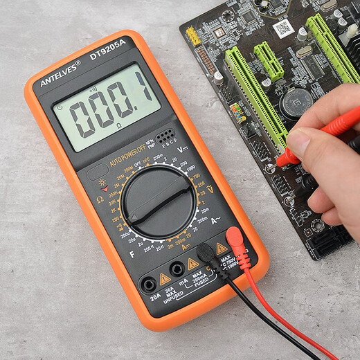 Antelves Nuevo DT9205A Pantalla digital de alta precisión Multímetro Digital Digital Anti-Burn Electricista Capacitor de mantenimiento Medidor NUEVO DT9205A Estándar [pantalla completa de símbolos]
