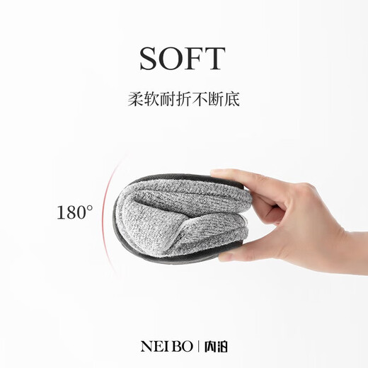 Neibo Latex-Baumwollschuhe Herren Wintertage Frauen Innenhome Schuhe Großer Größe Non-Rutsch-Anti-Odor-Gummi weicher Wolltee 42