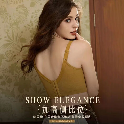 AXRG中脉JM小胸显大调整型内衣贵妇精油刺绣收副乳聚拢防下垂文胸罩 莫奈灰9215# 85A 38/B通杯
